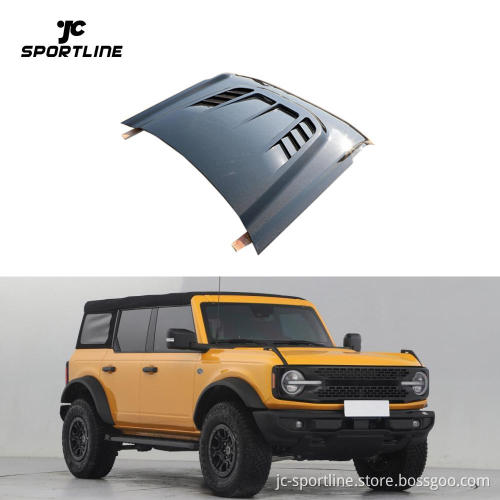 Carbon Fiber Engine Hoods for Ford Bronco Black Diamond 2021-2023